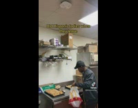 Old Hispanic ladies take extra food at work