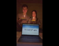 Collab PubityPets - Couple tries to blow out candles for birthday with timer 