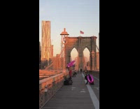 Man 10K balloons celebration photo shoot bridge