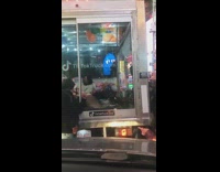 Girl dances white tiktok truck black bodysuit