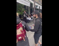 Michael Douglas signs autographs and walks around Paris 