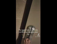 Woman gives tour of her marine corps dorm room