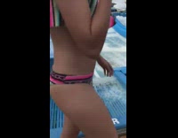 Collab KaleSaladIG - Girl slips on surf wave machine