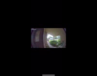 Ring door bell girl closes door and falls and trips on one stair