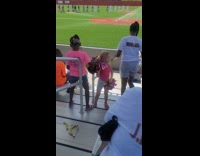 Collab ClipsIG - Two girls throws pom-pom at each other