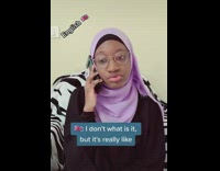 Girl on phone can speak six languages 