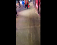 Shirtless guy wearing costume mask blasts music 