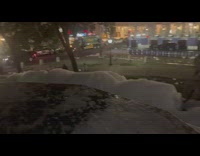 Lots of soap foam overflow from water fountain