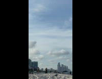 Collab IITW - Woman black bikini hip cloth dance beach