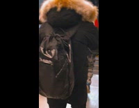 Guy with captain america shield backpack 