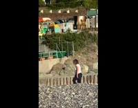 Woman white top tiktok dance beach Beyoncé Part 2