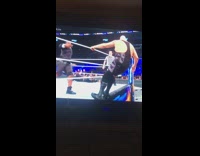 Slo-mo video WWE wrestlers fake kick