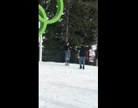 Girl coaches photographer olympic rings 