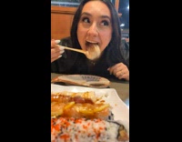 Lady Spits Out Food as Man Says Prayer