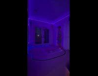 Teens playing with DIY full court mini-hoop 