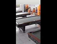 Kid falls down on the billiard floor