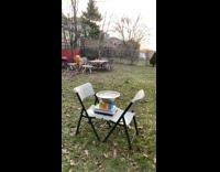 Guy jumps and touches surface of water