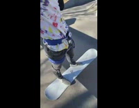 Snowboarder falls down skate ramp fail 