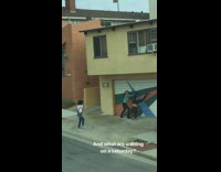 Girls twerk upside down garage gate saturday