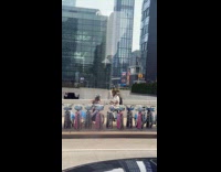 Man and woman play for open CitiBike