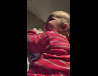 Baby laugh at mom when she coughs