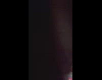 Girl tube top pose at audience stairs