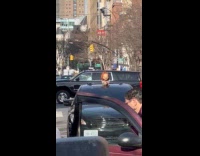 Chucky stands on sun roof strolling around