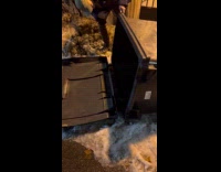 Rat run away from the trash bin Part 2