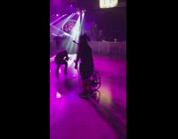 Purple dance floor professional camera