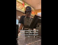 Girl skit manager allows customer 