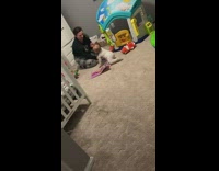 Man scares wife and baby scary voice 