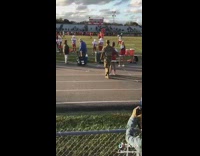 Collab BitchIG2 - Army return home surprise cheerleader high school football