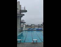 Olympic High Dive Flips Land in Faceplant In Pool
