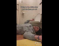 Going to the toilet after your dad