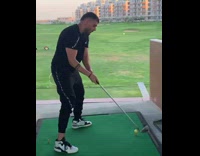 Man does golf club trick and lands ball in water