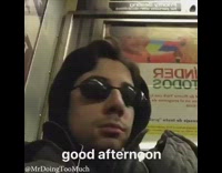 Collab Subway Creatures - Good Afternoon Man Rolls Blunt on Subway Car