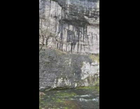 Waterfalls comes out at the bottom of the rock