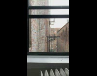 Guy hears person throwing up outside apartment 