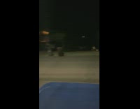 Large woman joins the tiktok dance on the street