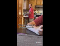 Prank on dad clean room kitchen