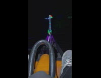 Riding mountain coaster with mom at night