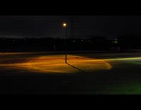 Lamp post at night wobbly shaky light