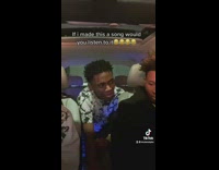 Guy raps in backseat 