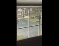 Couple exercise photo shoot yard parking lot