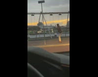 Guy jacket pose with black car swing part 2