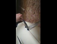 Collab Kook Of The Day - Guy bends black fins on white surfboard 