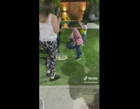 Santa Claus Throws Gift and Hits Kid Accidentally