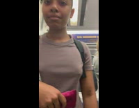 Collab Subway Creatures - Woman with red hair sings Shut the Fuck Up while woman in pink headscarf plays the guitar