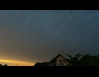 Slow motion lightning strike on the sky