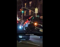 Car on another car at the street